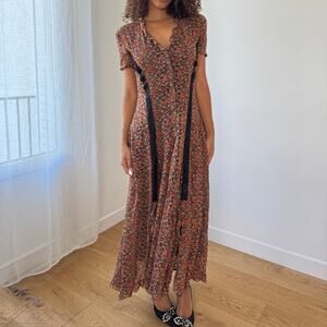 90s Italian Floral Maxi Dress (M/L)